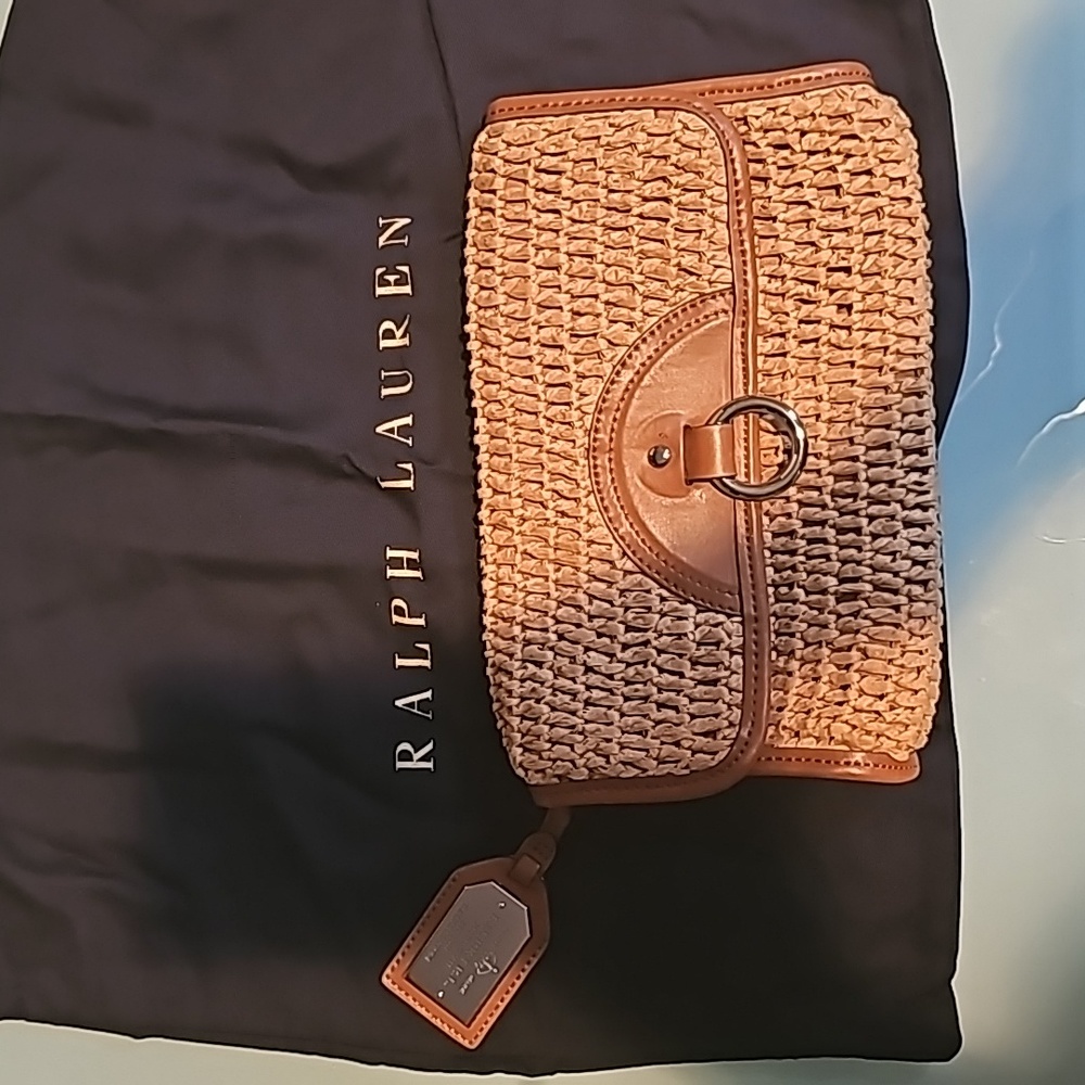 Straw Ralph Lauren clutch